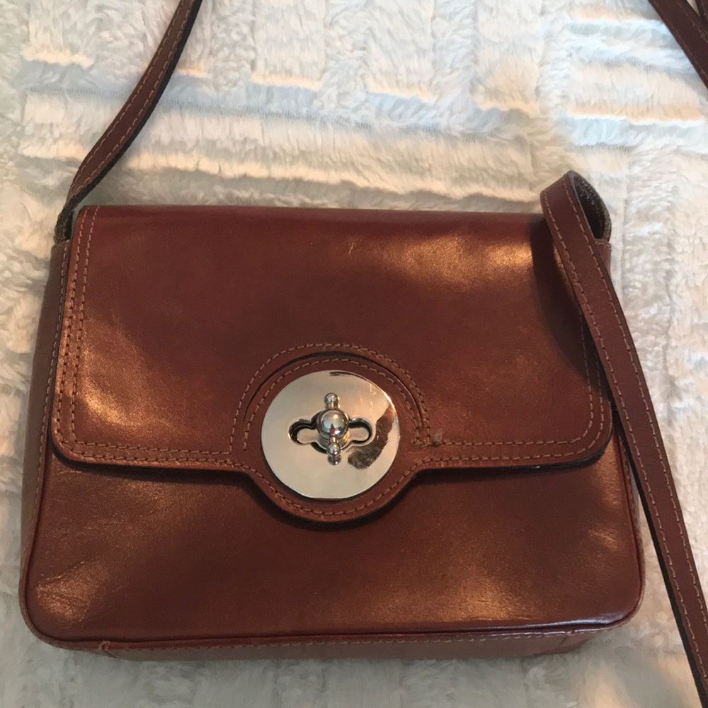 Brown Leather Crossbody Italy